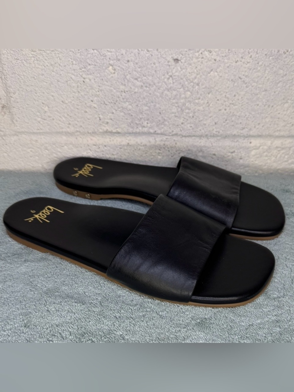 BEEK Honeybird Square Toe Slide Sandal
Black Size 9